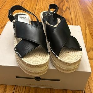 Mark Fisher platform shoes, leather